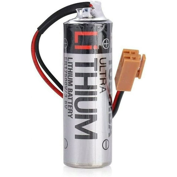 ER17500V 3.6V 2700mAh Battery for Toshiba PLC CNC Backup Battery with Brown Plug