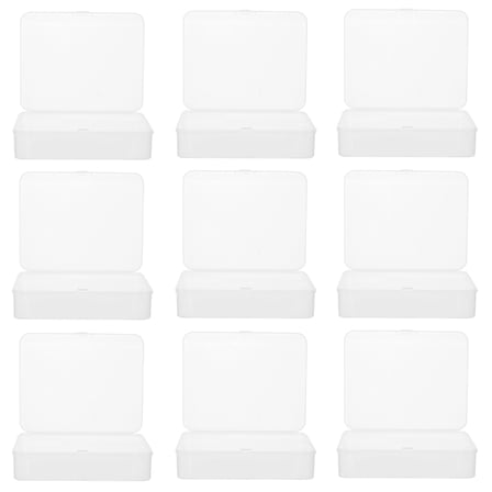 AURARMLET Mini Storage Containers Transparent 12Pcs 1.3X4X4.91In