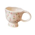 thumbnail image 4 of Taza de café de cerámica con diseño de flores Gloria Estilo C, 4 of 9