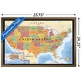 thumbnail image 3 of Map - USA Time Zones Wall Poster, 22.375" x 34", Framed, 3 of 3