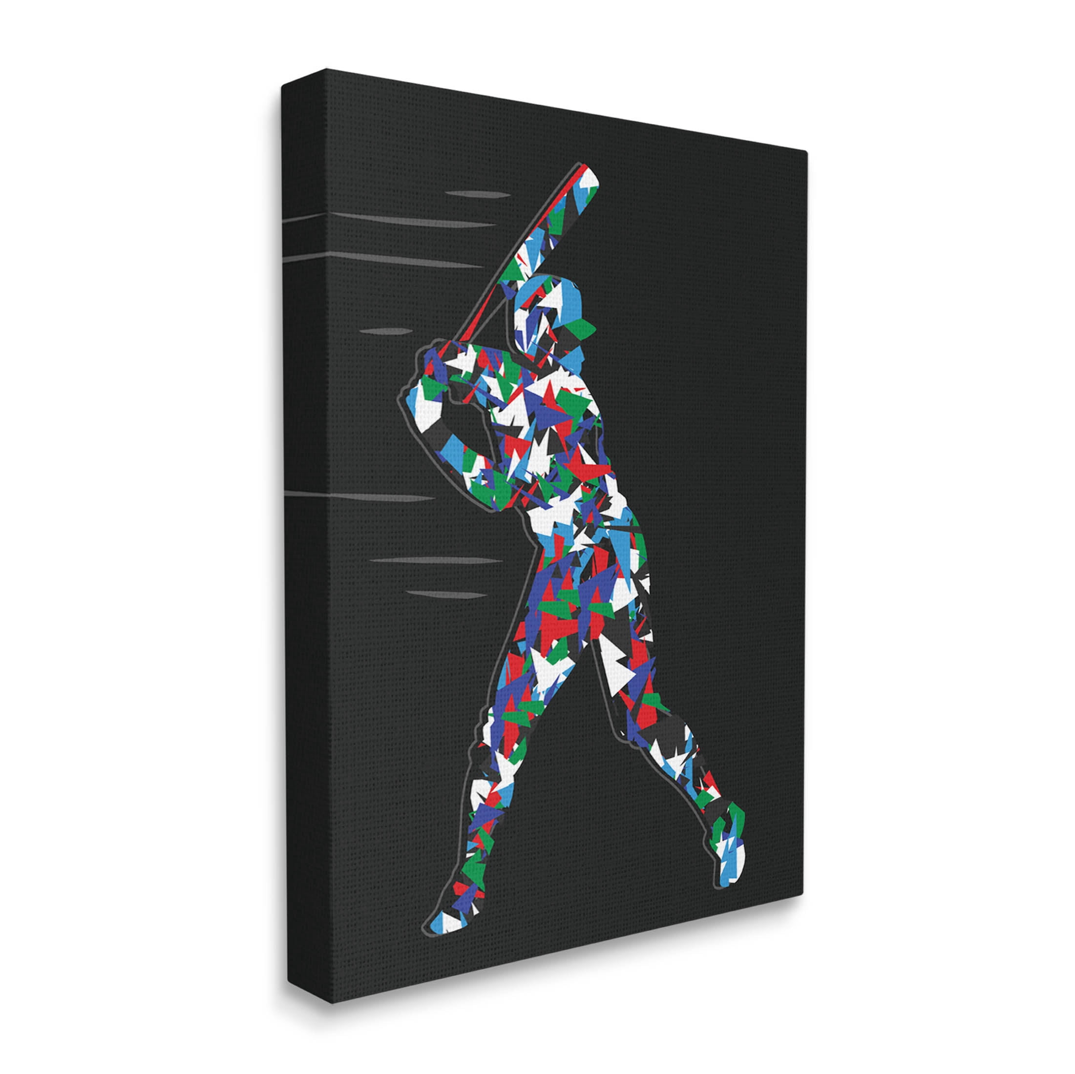 Stupell Industries Baseball Player Abstract Swing Graphic Art Gallery Wrapped Canvas Print Wall Art, Design by Arrolynn Weiderhold