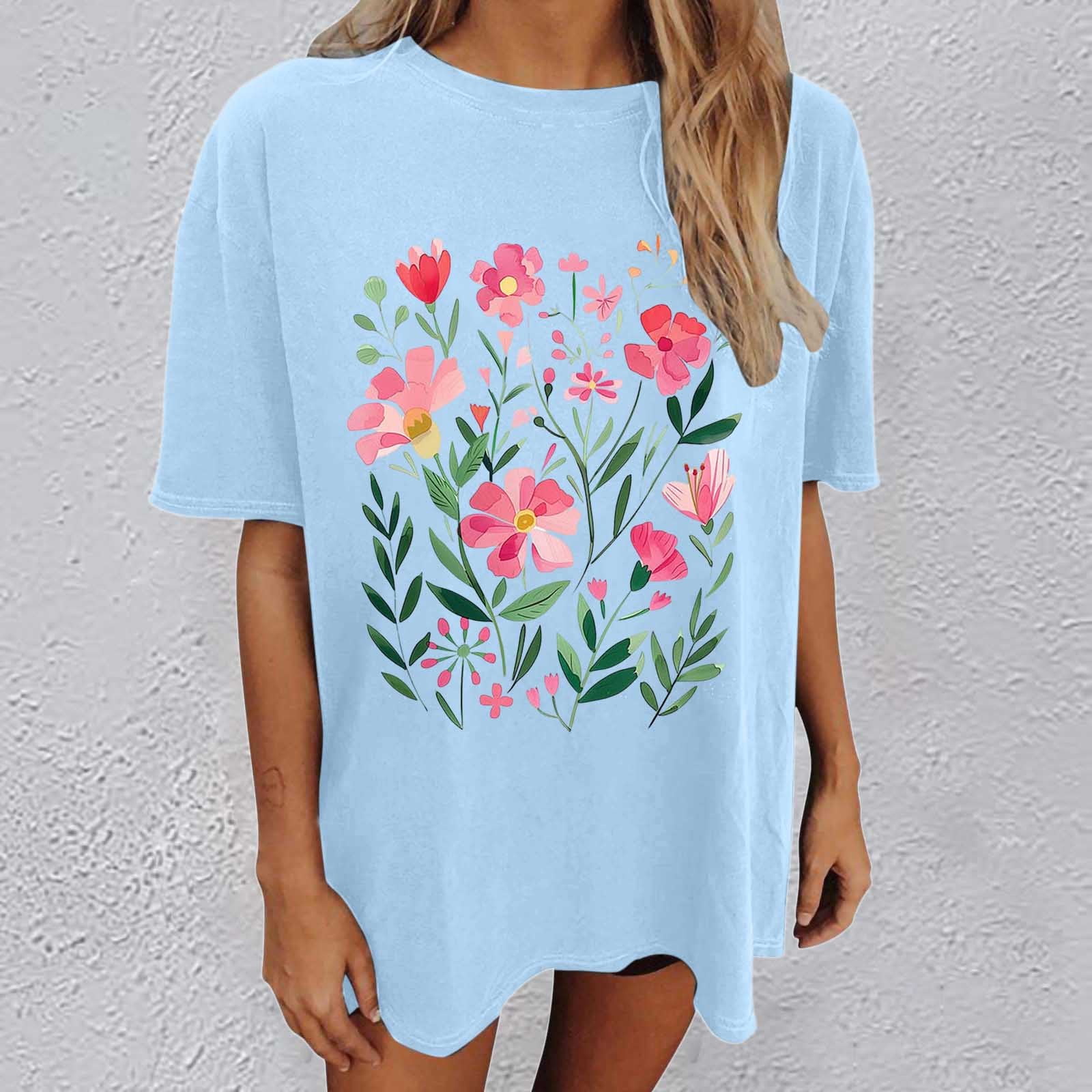 Shirts For Women Oversized Print Shirts Graphic Tee Vintage Tshirts Casual  Tops Polyester Tees Women Women's Plain T Shirt Woman Long Sleeved Shirts 