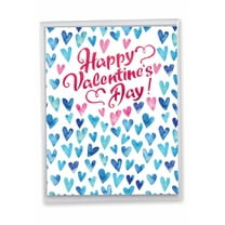 1 Jumbo Valentine's Day Greeting Card (8.5 x 11 Inch) - Blue Hearts J3503VDG
