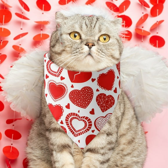 Pet Scarf Valentine's Day Pet Apparel Pet Scarf Cats And Dog Tricot Pet Accessories Valentine's Day Decorations