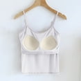 thumbnail image 6 of BRGZLK Women's Camisole Tops Fashion Solid Color With Chest Pad No Steel Rings Bottom Cotton Undershirts Spaghetti Strap Top White M, 6 of 6