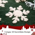 thumbnail image 4 of Christmas Throw Blanket - Green Snowflake Design Soft Flannel & Cozy Fleece Blanket for Couch Bed - Sherpa Plush Winter Blanket for Women Girls Christmas Decor, 50x60 Inches, 4 of 7