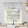 thumbnail image 4 of Winter Christmas Valances for Windows Dwarf Snowflake Rod Pocket Curtain Valance Window Treatment Short Curtains for Kitchen Living Room, 42"x12", 4 of 5