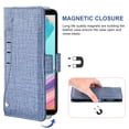 thumbnail image 3 of OnePlus 5T Case, iCoverCase Genuine Leather Wallet Case Slim Fit Folio Book Design with Stand and Card Slots Flip Case Cover for OnePlus 5T (Blue), 3 of 5