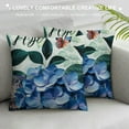 thumbnail image 3 of Awypu  Burlap Blue Hydrangea Throw Spring Summer Pillow Covers,  Enjoy The Little Things Flowers Decoration Cushion Case, 4 Designs Square Bless Our Home Theme Party Home Decor, 3 of 5
