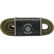 Round Braided Cord Waxed Boot Laces - 48" Olive