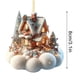 thumbnail image 2 of Adorno para árbol de Navidad | Decoración colgante de acrílico para las fiestas | Escena de cabaña en un pueblo invernal, 2 of 6