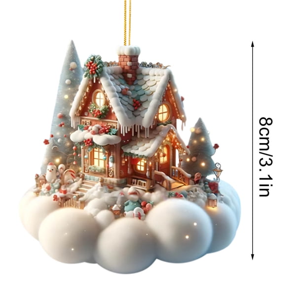 Decoraciones Del Árbol de Navidad Ornamentos de Navidad, Decoraciones Del Árbol de Navidad, Exquisitos Ornamentos de Acrílico para el Hogar Decoraciones de Navidad Colgantes