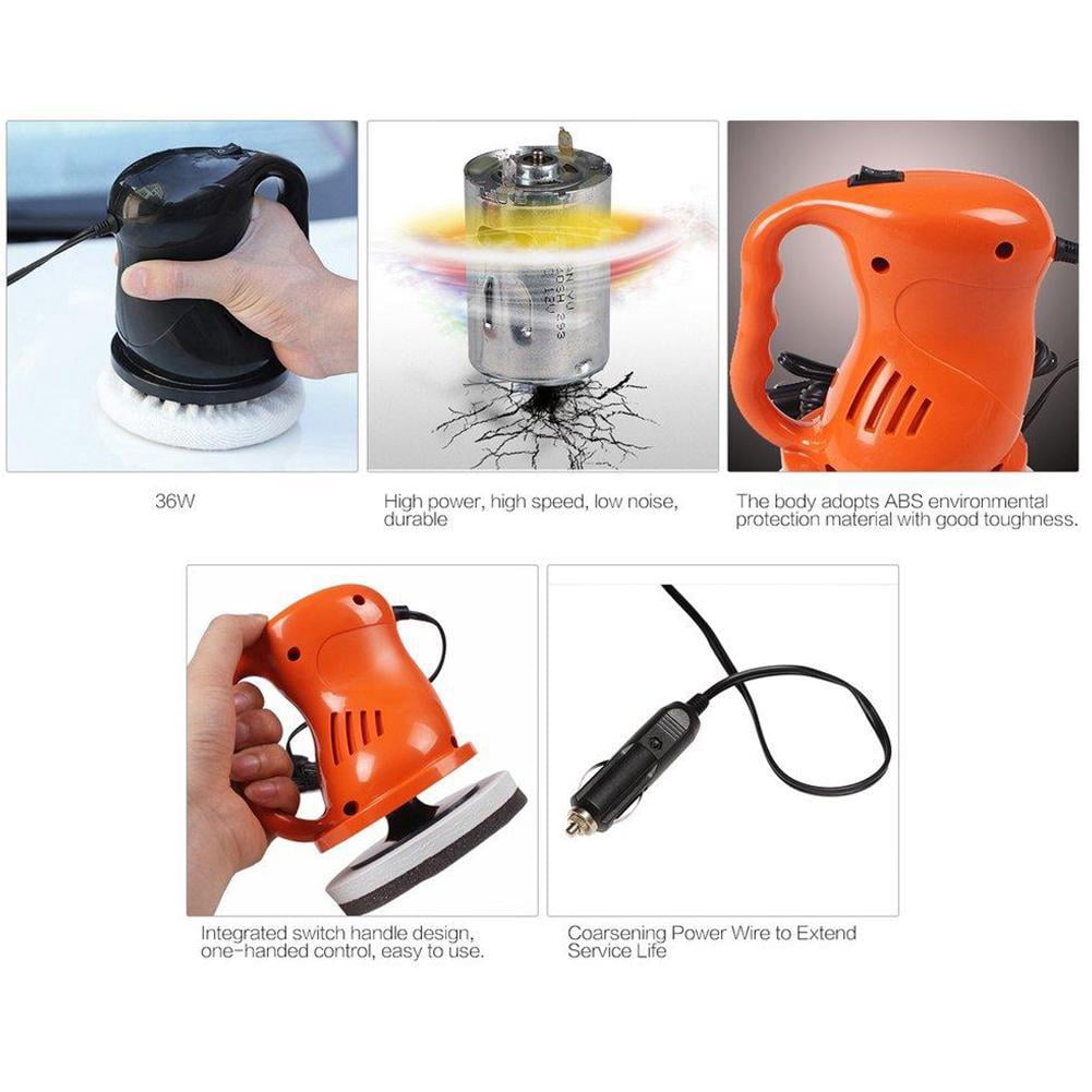 CHENXIAO Electric Car Polisher Buffer Sander, 12V/40W Polishing Machine Buffer for Car, Hand-held Car Waxing Machine, for All 12V Cars & Mini Breads Q7A9