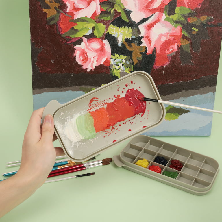 Paint Palette Premium Plastic Painting Palette Trays Holder - Temu