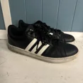 thumbnail image 4 of Adi-das Cloudfoam Advantage Mens Shoe 12 Black White Leather Sneakers B74264, 4 of 6