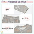 thumbnail image 4 of joogoo Paws Retro 2 Piece Long Sleeve Tee and Pants Cotton Pajama Set 4T, 4 of 7