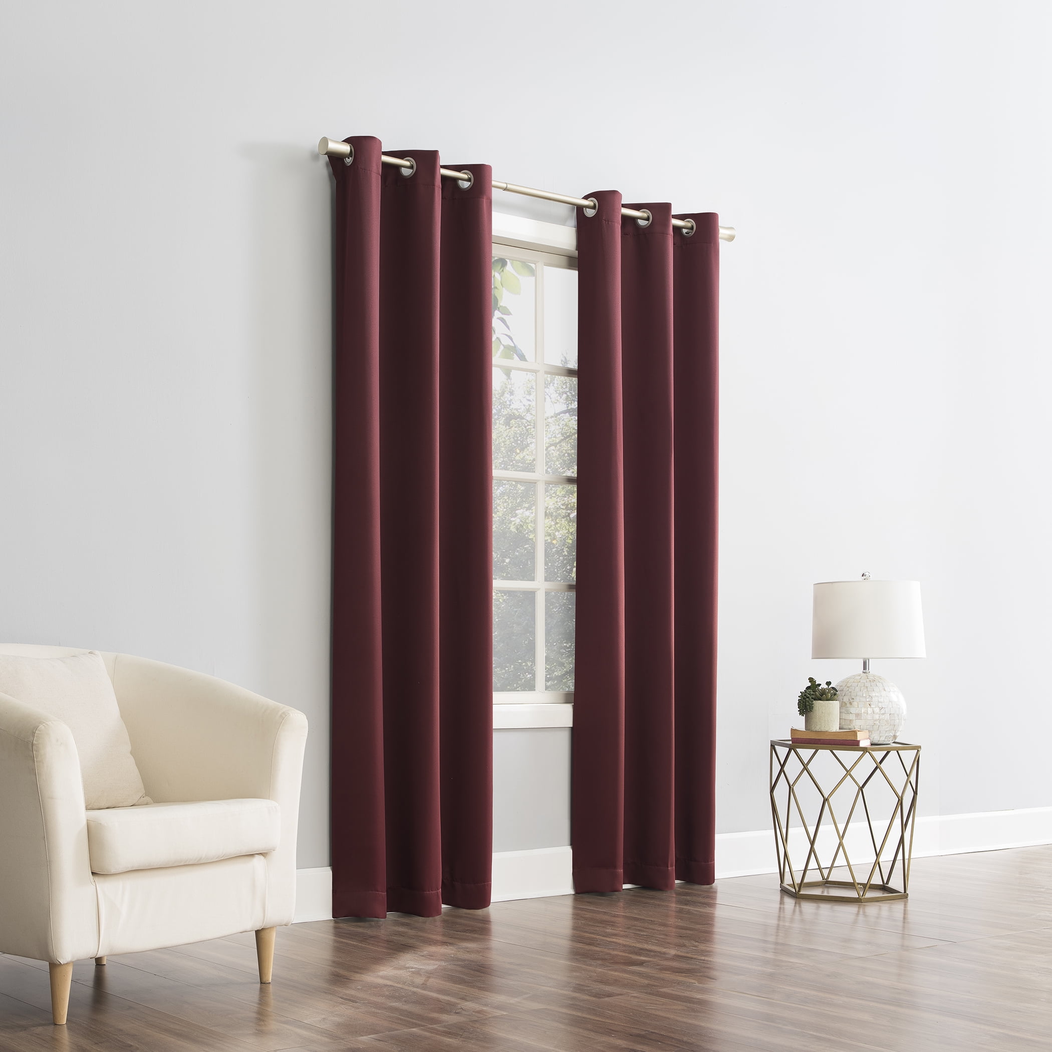 Mainstays Grommet Top Blackout Curtain Panel, 1 Panel, Russet, 40" W x 63" L