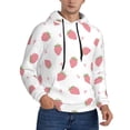 thumbnail image 2 of Naloa Hand Drawn Strawberry Men's Casual Hooded Collar Drawstring Hoodies Pullover Sweatshirts Casual Long Sleeve Shirts-3X-Large, 2 of 7