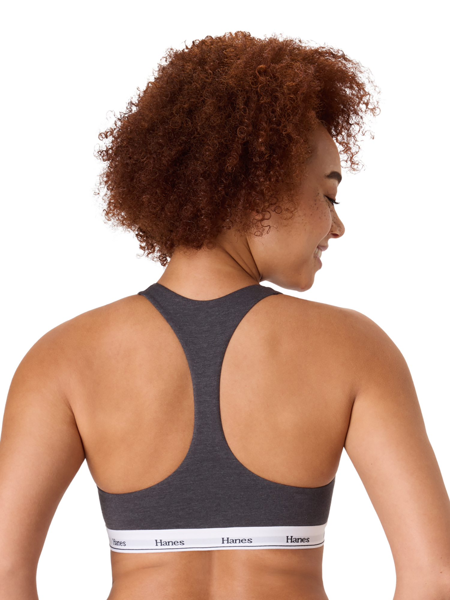 Hanes Womens' Originals Stretch Racerback 2 Pack Bralette, Style MHO101