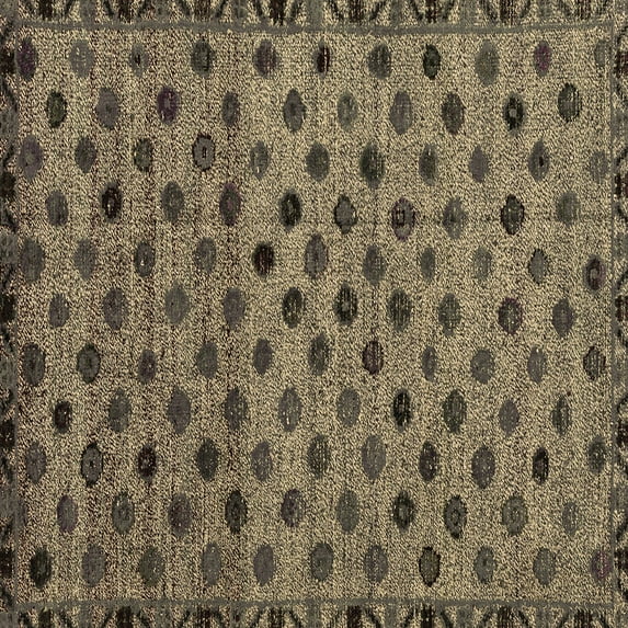 Ahgly Company Indoor Square Abstract Brown Modern Area Rugs, 5' Square