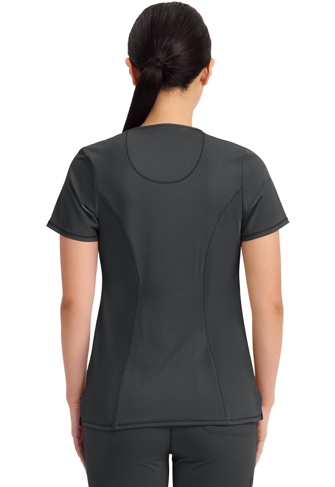 Infinity Cherokee Round Neck Nurse Scrub Tops for Women with 3 Pockets 360 Stretch & Wrinkle-Resistant 2624A
