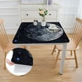 thumbnail image 2 of Acheng Moon Stars Space Art Square Tablecloth Outdoor Fitted 100% Polyester Fiber 40*40, 2 of 8