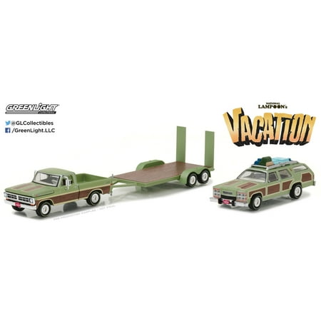 1972 Ford Mustang - Greenlight 1:64 1972 Ford F100 w 1979 Wagon - National Lampoons Vacation