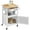 White, variant on Yaheetech Kitchen Island Cart Storage Rolling Kitchen Cart W/Wheels for Dining Rooms Kitchens Living Rooms, White