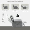 thumbnail image 6 of Kadyn Power Recliner Chair with Adjustable Massage Function, Recliner Chair with Heating System for Living Room, Light Gray, 6 of 11