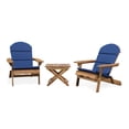 thumbnail image 2 of Gwendolyn Outdoor 2 Seater Acacia Wood Chat Set with Water Resistant Cushions, Navy Blue, Natural, 2 of 11