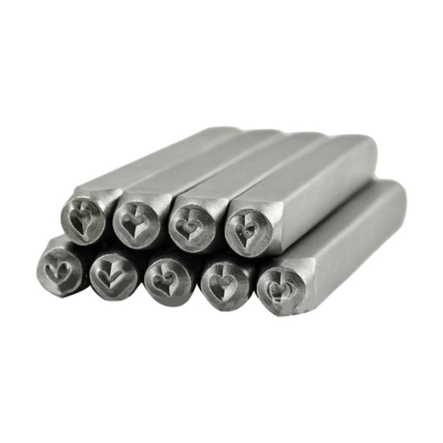 Estampado de metal de joyería de 9x corazón, sello de acero para joyas para hacer puñetazo, metal, estampilla para estampillas para estampar