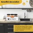 thumbnail image 5 of Dog Treat Container Wood Dog Treat Holder with 3 Plastic Jars Reusable Cat Food Container Decorative Pet Food Container for Pet Owner and Pet Lover, 5 of 10