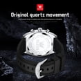 thumbnail image 5 of OLEVS Watches for Men Chronograph Waterproof Luxury Dress Quartz Silicon Strap Multifunction Moon Phase Business Calendar Luminous Men Wrist Watches Reloj Para Hombre Gray/Black/White, 5 of 15
