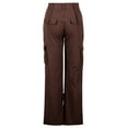 thumbnail image 6 of High Waist Cargo Pants for Women with Pockets Casual Solid Loose Hippie Punk Wide Leg Juniors Baggy Long Streetwear Trousers Pant, 6 of 6