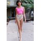 thumbnail image 4 of ABPHQTO Conjunto de tankini con estampado de moda sin mangas y cuello cuadrado rosa para mujer, 4 of 5