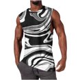 thumbnail image 1 of Boovnll Débardeurs Homme, Débardeur Sport à Col Rond Imprimé Décontracté Mode pour Homme, Débardeur Homme, Chandails Sans Manches pour Homme, Débardeurs, 1 of 4