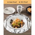 thumbnail image 3 of 13 Inch Round Placemats Set of 4, Grey Non Slip Heat Insulation PP Table Mats, Eucalyptus Leaves Washable Place Mats for Kitchen Dining Party Table Decor, 3 of 7