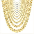 thumbnail image 5 of Nuragold 14K Real Yellow Gold Solid Franco Diamond Cut Chain Necklace 16"-30" (0.6mm-6mm) Italian Jewelry for Men & Women, 5 of 16