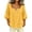 Yellow, variant on Lenpel Womens Plaid Blouses Button Square Neck 3/4 Puff Sleeve Loose Dressy Shirts Lightweight Comfy Tops Fashion Fall Outfits