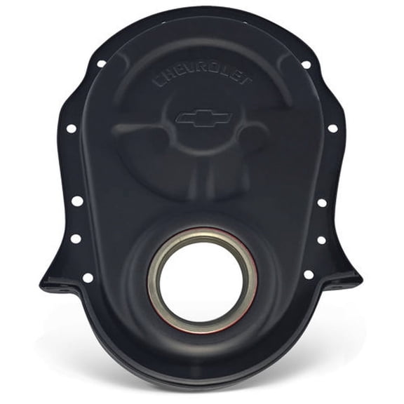 BBC Timing Chain Cover Black Crinkle Fits select: 1970 CHEVROLET MALIBU, 1970 CHEVROLET NOVA