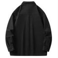 thumbnail image 7 of hoksml Men Jackets Button Down Shirt Outerwear Fashion Versatile Leisure Solid Color Pocket Long Sleeves Loose Coat Blouse Top, 7 of 7