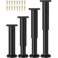 thumbnail image 3 of Yutxiaoyi 7.08-12.2 inch, 7.8 in Height Metal Adjustable Furniture Legs, Black 4 Piece, 3 of 3