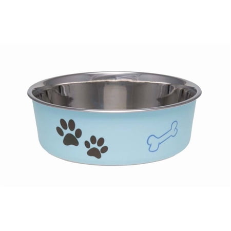 Loving Pets Bella Metal Feed Bowl Size:Medium Color:Murano Blue
