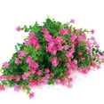 thumbnail image 3 of 6 Bundles Artificial Flowers Outdoor Fake Flowers, UV Resistant No Fade Faux Plastic Greenery Shrubs Plants for Hanging Garden Porch Window Box Outside Decoration (Pink), 3 of 7