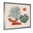 thumbnail image 2 of Designart 'Sun and Moon Shapes In Retro Green & Terracotta Tone' Modern Framed Art Print, 2 of 4