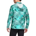 thumbnail image 3 of Havenx Uv Protection Shirts for Men Plant Print Long Sleeve Rapid Dry Hoodie with Mask Hooded Upf 50+ Shirt Rash Guard Hiking Running Fishing Athletic Workout Clothing,Green 2XL, 3 of 5