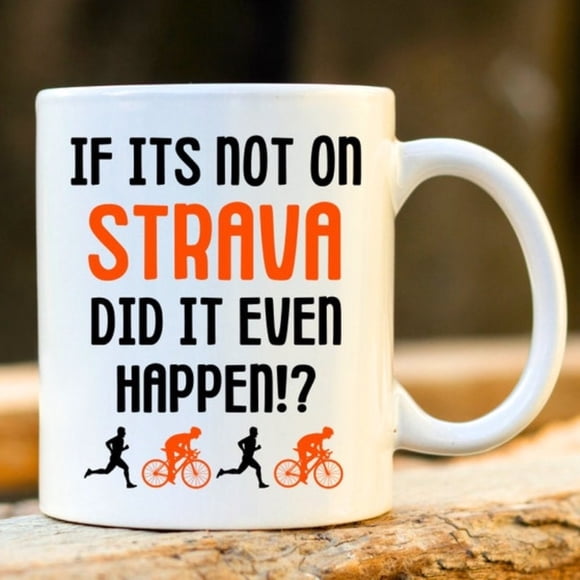 1pc Funny Strava Marathon Mug for Runner Present, Cyclist Gift for Him Her