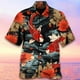 thumbnail image 3 of Camisas de playa con estampado 3D de carpa hawaiana, camisas de peces hawaianos para hombres, ropa informal de vacaciones, blusa de solapa de manga corta, 3 of 5