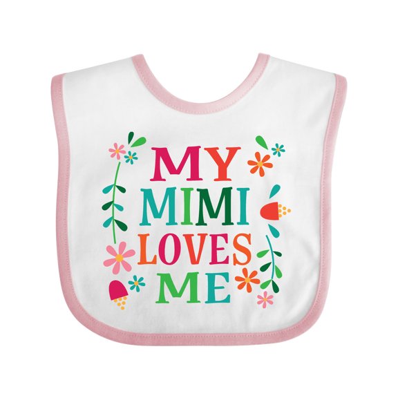 Inktastic My Mimi Loves Me Girls Girls Baby Bib