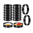 thumbnail image 1 of 16 Pcs Crumpet Rings Nonstick 4 Inch Stainless Steel English Muffin Rings Round Double Rolled Tart Rings for Baking, 1 of 6